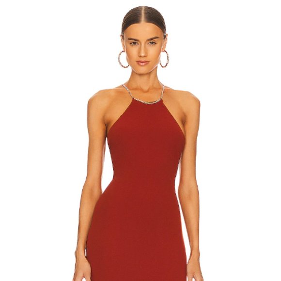 Nookie Lexi Chain Gown Rust Large - Picture 4 of 15